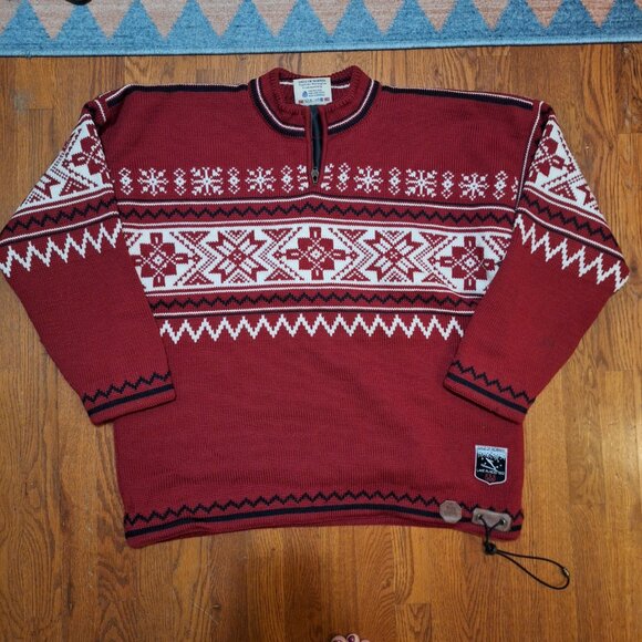 Dale of Norway Lake Placid 1932 Lined Wind Stopper Sweater Pure Wool Size XL - Picture 9 of 9